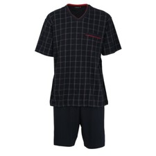 Götzburg Herren kurzer Schlafanzug Baumwolle Antonio Shorty zweiteiliger Pyjama