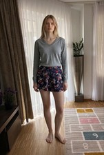 Damen Shorts 38 H&M Blau Mit