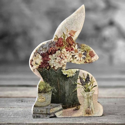 Vintage osterhase 18x11 - osterhase, 18x11,5x1,2