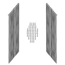 38 Stk Speichen aus Edelstahl Ø2mm Fahrradspeichen + Nippel 256-300mm Schwarz