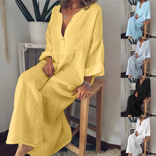 Damen baggy midikleid kaftan - damen,