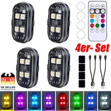 4 Stück RGB Auto LED Licht