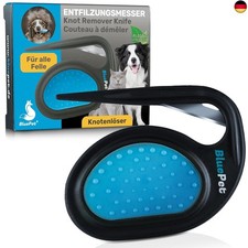 BluePet 1x Entfilzungskamm für Hunde & Entfilzungsmesser Katzen | Knoten 