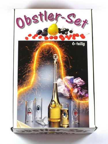 Obstler set aus glas - , glas.