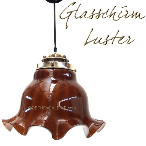 Leuchter glas messing luster - messing,