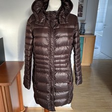 FRIEDA&FREDDIES Designer super warme Daunen Winter Mantel Gr.L Braun mit Kapuze
