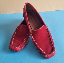  Hush Puppies Gr 37 Slipper Mokassin rot - Frühling Herbst Freizeit - echt Leder