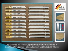 20 x Stichsägeblatt T-Schaft Spezialblatt für Laminat Parkett Holz dünne Hölzer