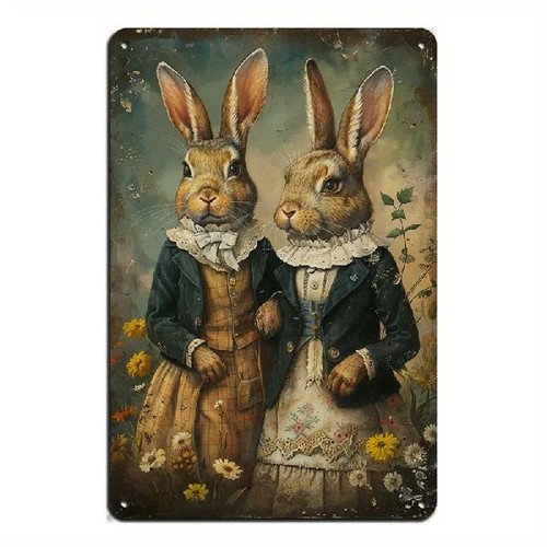 Blechschild osterhasen hase - blechschild,