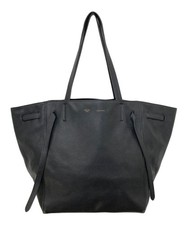 CELINE Cabas Phantom Small Leather Tote Schultertasche Schwarz Gebraucht Italy