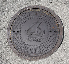 Gully Kanaldeckel Schachtdeckel Kl. A 15 Motivdeckel  Kogge altes Segelschiff