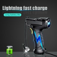 Kabellos LCD Akku Elektrische Luftpumpe Auto Reifen Druckluft Fahrrad Kompressor