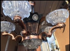 Riesige Art Deco Deckenlampe