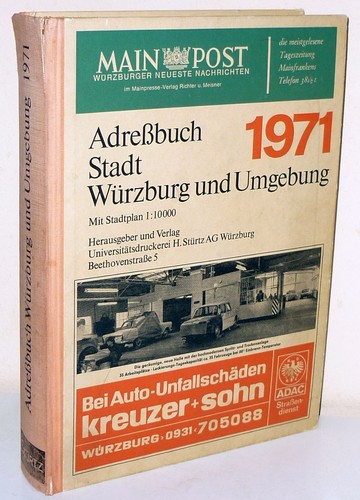 Adressbuch stadt würzburg - stadt,
