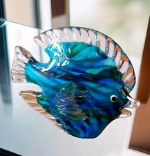 Glasfigur Fisch Skulptur Glas