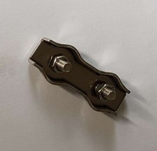 4xDoppel-Kastenklemme EDELSTAHL für KW Amateurfunk Dipol Antenne (4er Set)