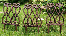 3x Beetzaun Gusseisen Beeteinfassung Zierzaun Beetabgrenzung Landhausstil (7)