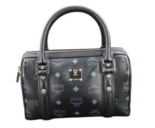 MCM Tasche Handtasche Bowling Bag schwarz silber Damen MINI