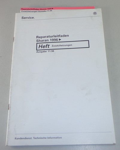 Werkstatthandbuch sharan i - sharan,