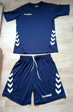 Herren Trainingsanzug Hummel  kurzarm Jogging Sport -Set Größe S Blau