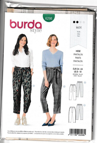 Burda schnittmuster 6298 damen - burda,