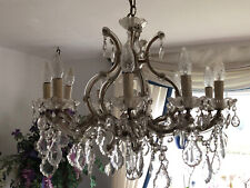 Kronleuchter 9-armig Lüster Kristallglas Hängelampe Lampe Hängeleuchte Dekoratio