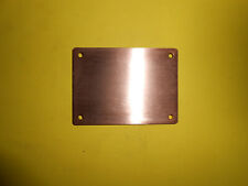 99,9% Reines Kupfer NAMENSSCHILD Für die Tür Rechteckig 4-Loch als Rohling