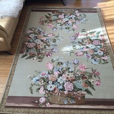 150x230cm, Großer Gobelin Boden Teppich "Blumenstrauß"2  Baumwolle 100%