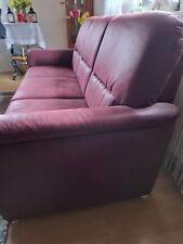 3-Sitzer Seddle Sofa Bordeaux Federkern zu verkaufen