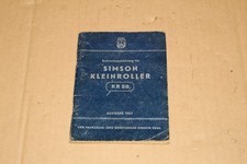 Simson Moped KR50 Betriebsanleitung 1963 DDR