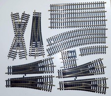 "HO" Fleischmann  Konvolut Modellgleise, 5x Handweiche, 1x Kreuzung, 8x Gleise