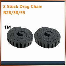 1M 2 PCS Nylon Energiekette Kabelführung Schleppkette Drag Chain R28/38/55 CNC