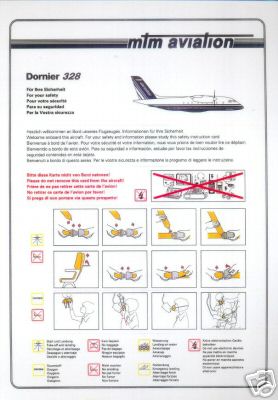Safety card mtm aviation - card,
