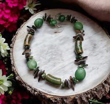 Perlen Kette Grünton