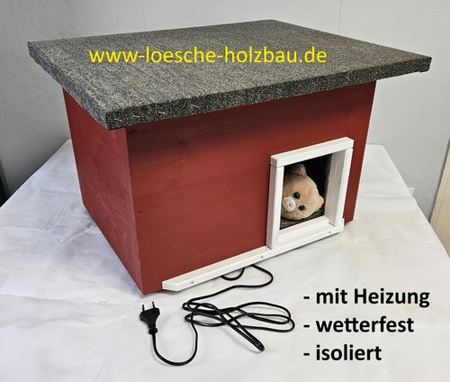 Katzenhaus mit heizung - mit,