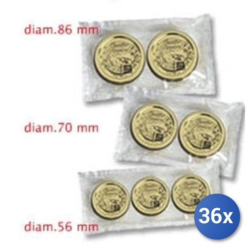 36x bormioli kapsel deckel - kapsel,