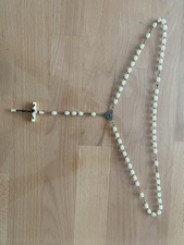 Gebetskette Rosenkranz mit Jesus Kreuz Fluoreszierend Leuchtet Im Dunkeln! Neu!