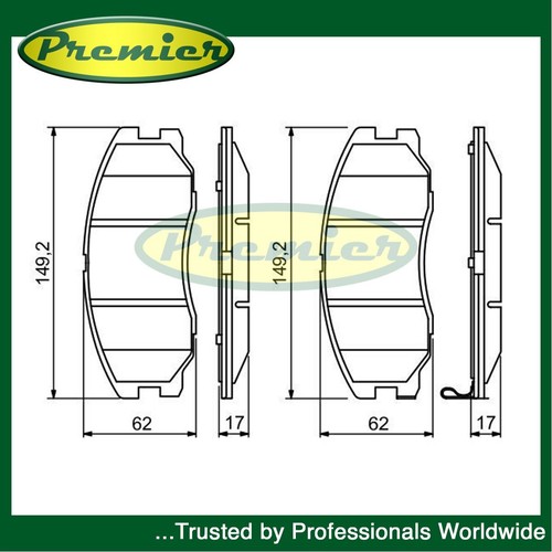 Premier front brake - pads, set