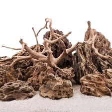 AquaOne Aquarium Natursteine Wurzel 5kg Steine Drachensteine Moorkienwurzel M