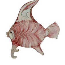 Vintage Glas Fisch rosa mit
