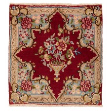 Kerman 54x40 cm Handgeknüpfter Perserteppich Kirman Orient Carpet Rug Rot