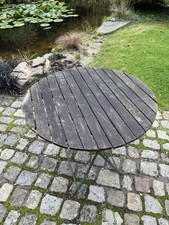 Biergartentisch, rund, klappbar, glaube von Manufactum