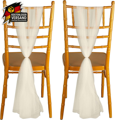 Organza stuhlschleifen set - organza,