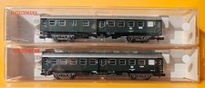Fleischmann 8127, 8129 DB grün Umbauwagen 2. Kl / Gepäck Personenwagen
