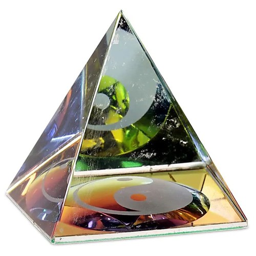 Kristall pyramide yin yang - kristall,