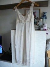 Damen-Träger-Unterrock mit Spitze Gr. S??? Cremfarben