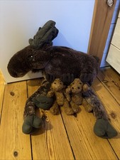 3 Kuscheltier Elche 1x Großer