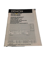 Bedienungsanleitung Denon CD Player DCD-625 Operating Instructions