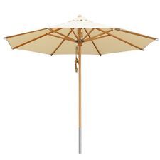 anndora Sonnenschirm 3,5 m rund Holzschirm Buche 350 cm FSC zertifiziert B-Ware