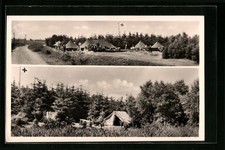 Ansichtskarte Altenteil a. Fehmarn, DRK-Jugend Zeltlager in zwei Ansichten 